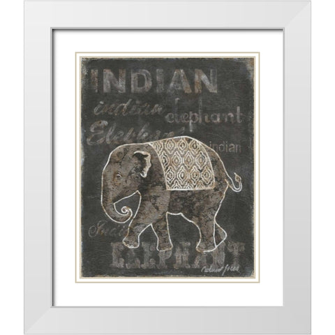 Indian White Modern Wood Framed Art Print with Double Matting by Jones, Catherine