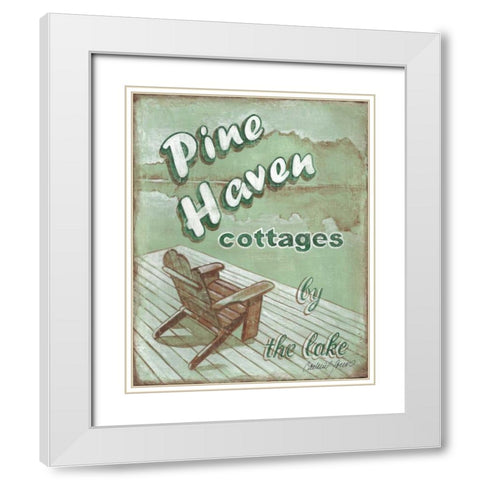 Pine Haven White Modern Wood Framed Art Print with Double Matting by Jones, Catherine