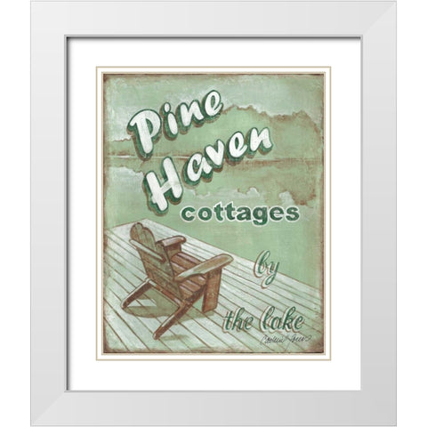 Pine Haven White Modern Wood Framed Art Print with Double Matting by Jones, Catherine