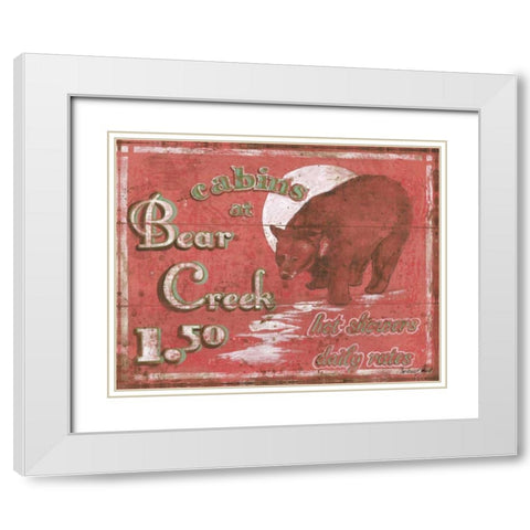 Bear Creek White Modern Wood Framed Art Print with Double Matting by Jones, Catherine