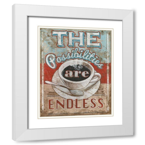 Possible White Modern Wood Framed Art Print with Double Matting by Jones, Catherine