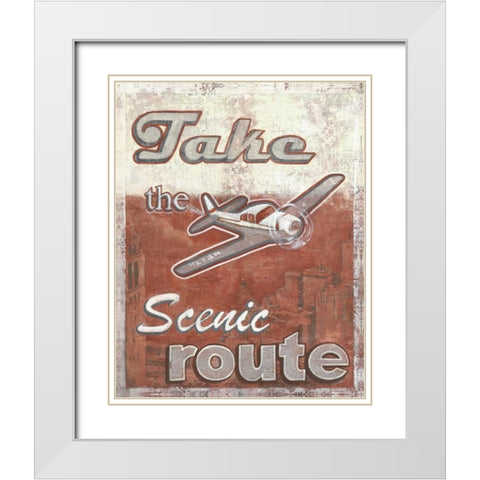 Scenic White Modern Wood Framed Art Print with Double Matting by Jones, Catherine