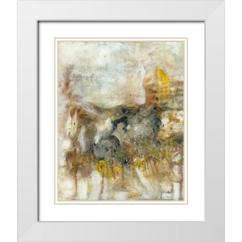 Granite Impressions I White Modern Wood Framed Art Print with Double Matting by Jones, Catherine