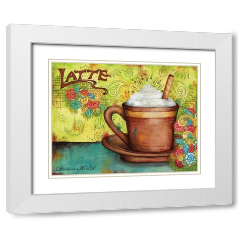 Spring Latte White Modern Wood Framed Art Print with Double Matting by Knold, Donna