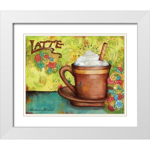 Spring Latte White Modern Wood Framed Art Print with Double Matting by Knold, Donna