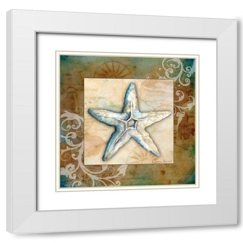 Nautical II White Modern Wood Framed Art Print with Double Matting by Knold, Donna