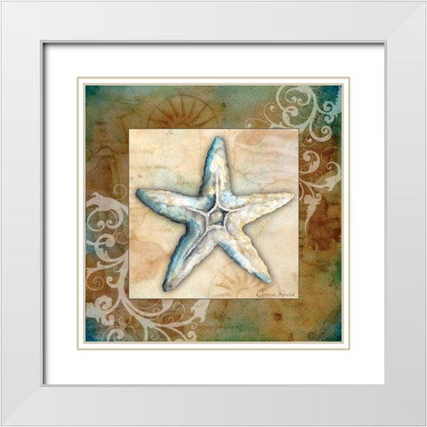 Nautical II White Modern Wood Framed Art Print with Double Matting by Knold, Donna