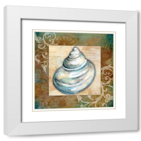 Nautical III White Modern Wood Framed Art Print with Double Matting by Knold, Donna