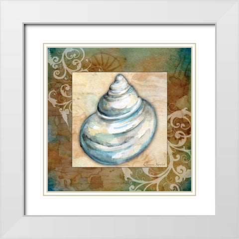 Nautical III White Modern Wood Framed Art Print with Double Matting by Knold, Donna