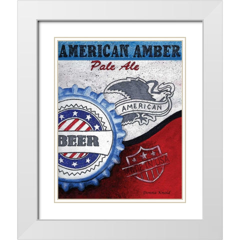 American Amber White Modern Wood Framed Art Print with Double Matting by Knold, Donna