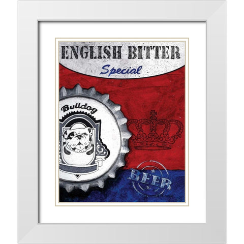 English Bitter White Modern Wood Framed Art Print with Double Matting by Knold, Donna