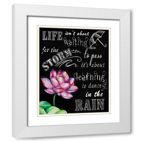 Chalkboard Inspriations IV White Modern Wood Framed Art Print with Double Matting by Knold, Donna