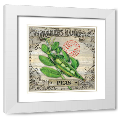 Farmers Market II White Modern Wood Framed Art Print with Double Matting by K, Onna
