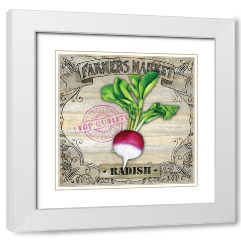 Farmers Market IV White Modern Wood Framed Art Print with Double Matting by K, Onna
