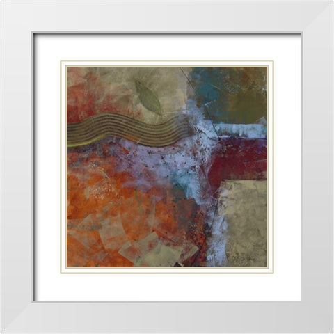 Foundation Earth II White Modern Wood Framed Art Print with Double Matting by Kime, John