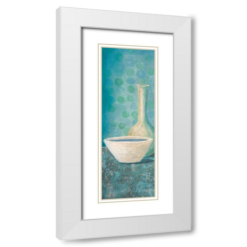 Spa Day II White Modern Wood Framed Art Print with Double Matting by Kime, John
