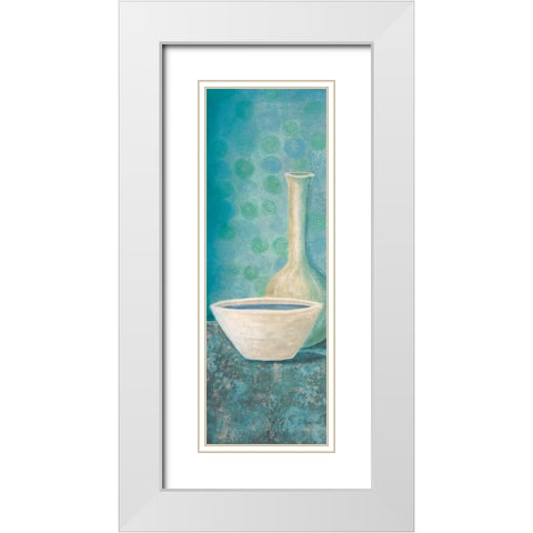 Spa Day II White Modern Wood Framed Art Print with Double Matting by Kime, John