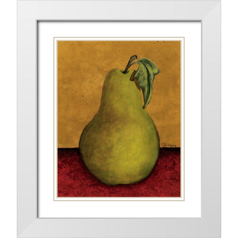 Pear White Modern Wood Framed Art Print with Double Matting by Kime, John