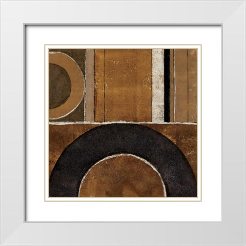 Loop to Loop I White Modern Wood Framed Art Print with Double Matting by Kime, John