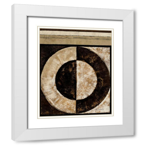 Eclipse II White Modern Wood Framed Art Print with Double Matting by Kime, John