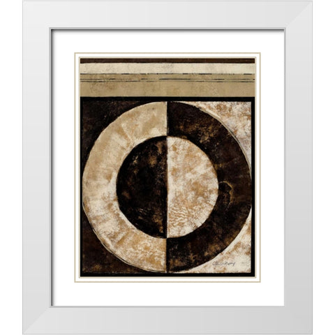 Eclipse II White Modern Wood Framed Art Print with Double Matting by Kime, John