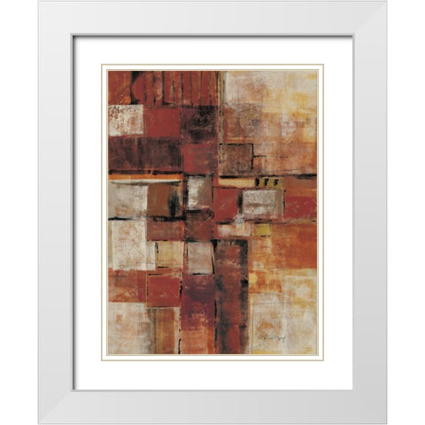 Urban Walk I White Modern Wood Framed Art Print with Double Matting by Kime, John