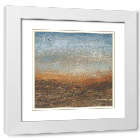 Coastal II White Modern Wood Framed Art Print with Double Matting by Kime, John