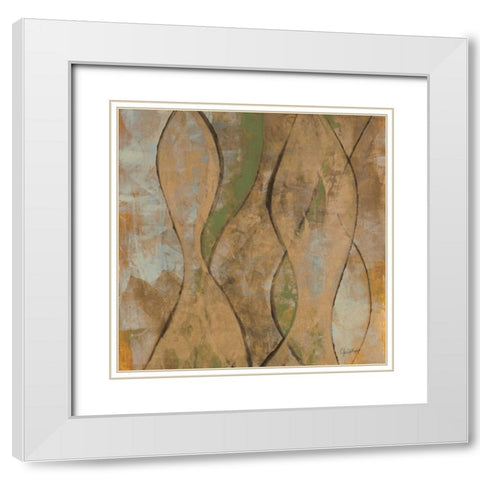Dance of Love II White Modern Wood Framed Art Print with Double Matting by Kime, John