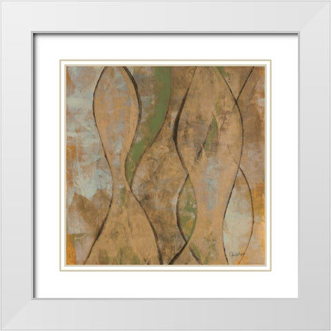 Dance of Love II White Modern Wood Framed Art Print with Double Matting by Kime, John