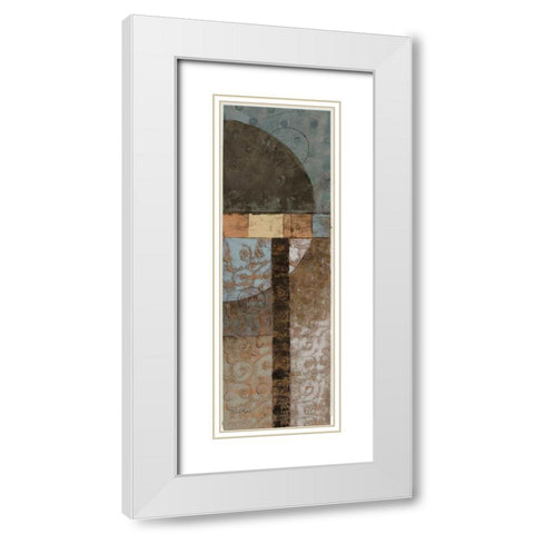 Geo Pattern II White Modern Wood Framed Art Print with Double Matting by Kime, John