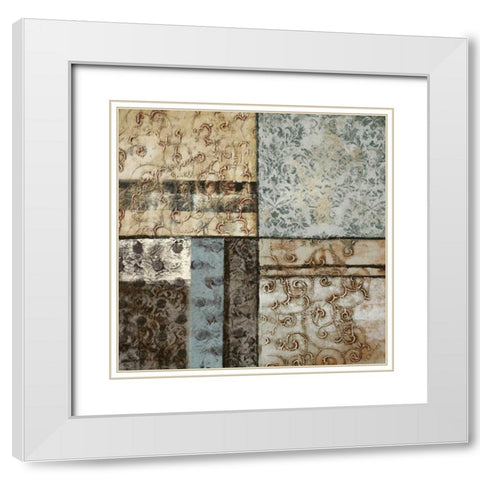 Structured Pattern II White Modern Wood Framed Art Print with Double Matting by Kime, John