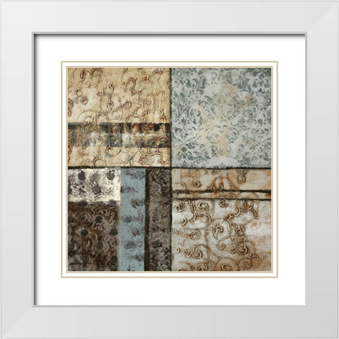 Structured Pattern II White Modern Wood Framed Art Print with Double Matting by Kime, John
