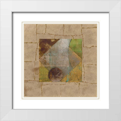 Boardwalk Box I White Modern Wood Framed Art Print with Double Matting by Kime, John