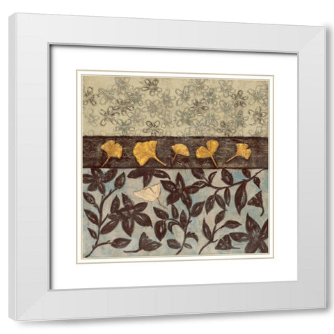 Earths Blanket I White Modern Wood Framed Art Print with Double Matting by Kime, John