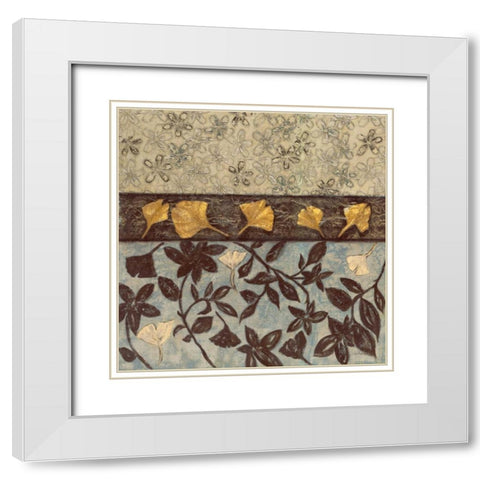 Earths Blanket II White Modern Wood Framed Art Print with Double Matting by Kime, John