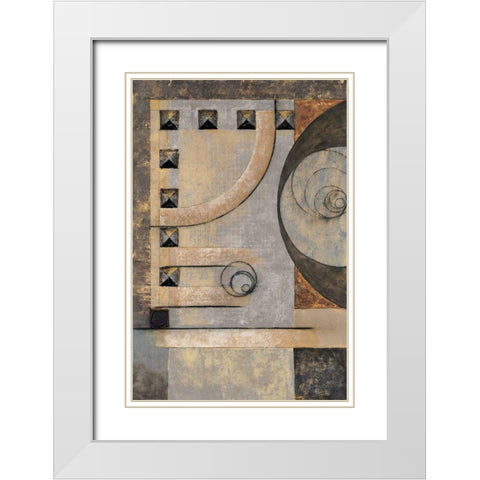 Connect the Dots I White Modern Wood Framed Art Print with Double Matting by Kime, John