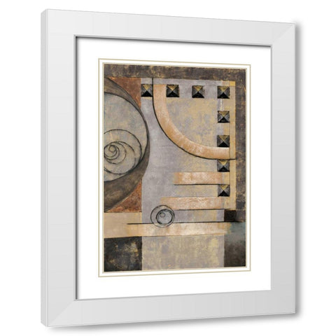 Connect the Dots II White Modern Wood Framed Art Print with Double Matting by Kime, John