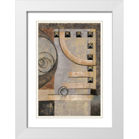 Connect the Dots II White Modern Wood Framed Art Print with Double Matting by Kime, John