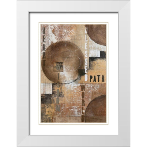 Concentration I White Modern Wood Framed Art Print with Double Matting by Kime, John