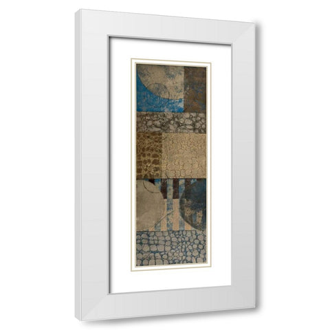 Bubble Structure I White Modern Wood Framed Art Print with Double Matting by Kime, John