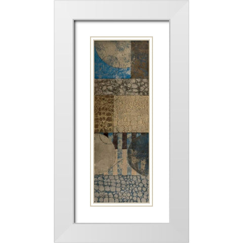 Bubble Structure I White Modern Wood Framed Art Print with Double Matting by Kime, John