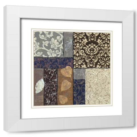 Earth Scramble I White Modern Wood Framed Art Print with Double Matting by Kime, John