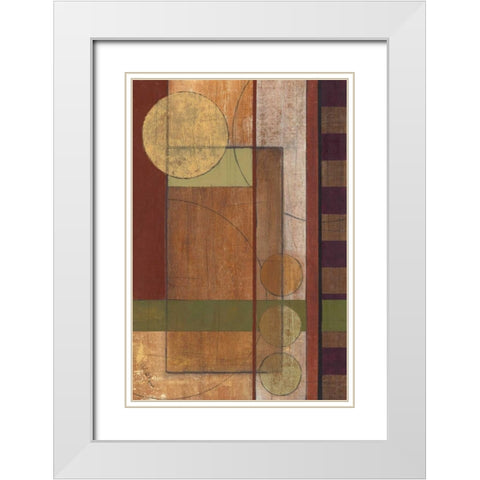 Earth Structure I White Modern Wood Framed Art Print with Double Matting by Kime, John