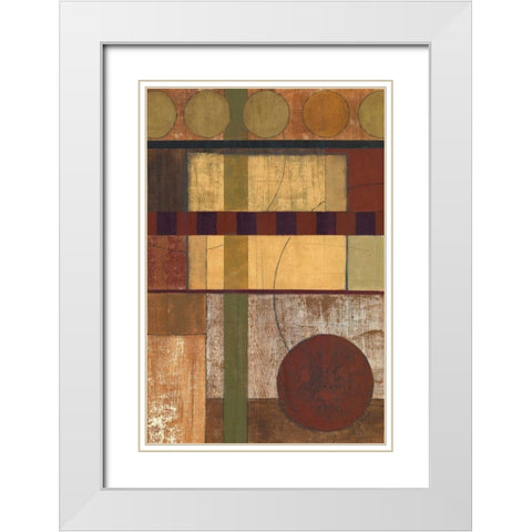 Earth Structure II White Modern Wood Framed Art Print with Double Matting by Kime, John