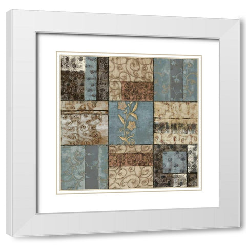 Structural Happiness II White Modern Wood Framed Art Print with Double Matting by Kime, John