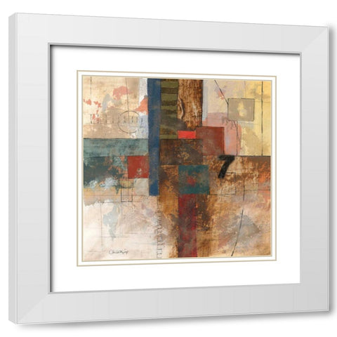 Number VII White Modern Wood Framed Art Print with Double Matting by Kime, John