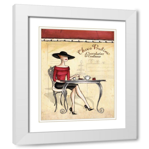 Femme Elegante I White Modern Wood Framed Art Print with Double Matting by Laliberte, Andrea