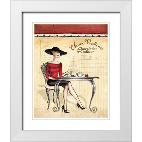 Femme Elegante I White Modern Wood Framed Art Print with Double Matting by Laliberte, Andrea