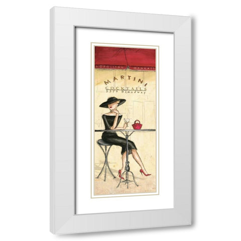 Cocktails White Modern Wood Framed Art Print with Double Matting by Laliberte, Andrea