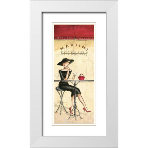 Cocktails White Modern Wood Framed Art Print with Double Matting by Laliberte, Andrea